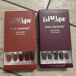 2, NIB short length, short shape, dark vibes, press on nails by Red Aspen